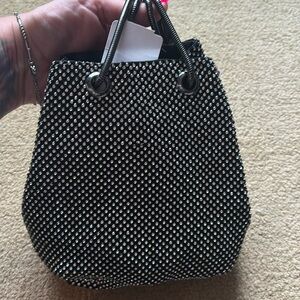 Sparkling Corry Bucket style evening bag with chain strap